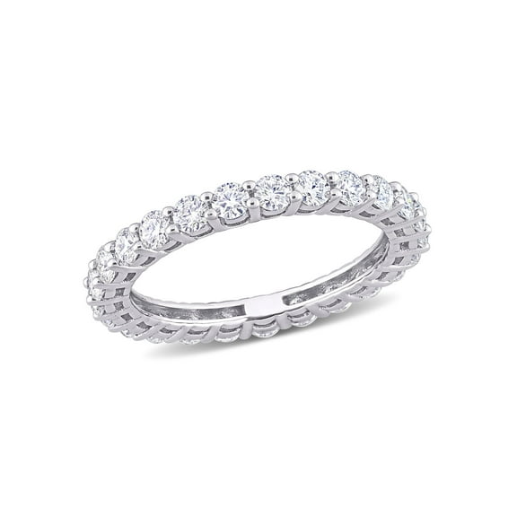 Everly Women's Created Moissanite 10k White Gold Ring