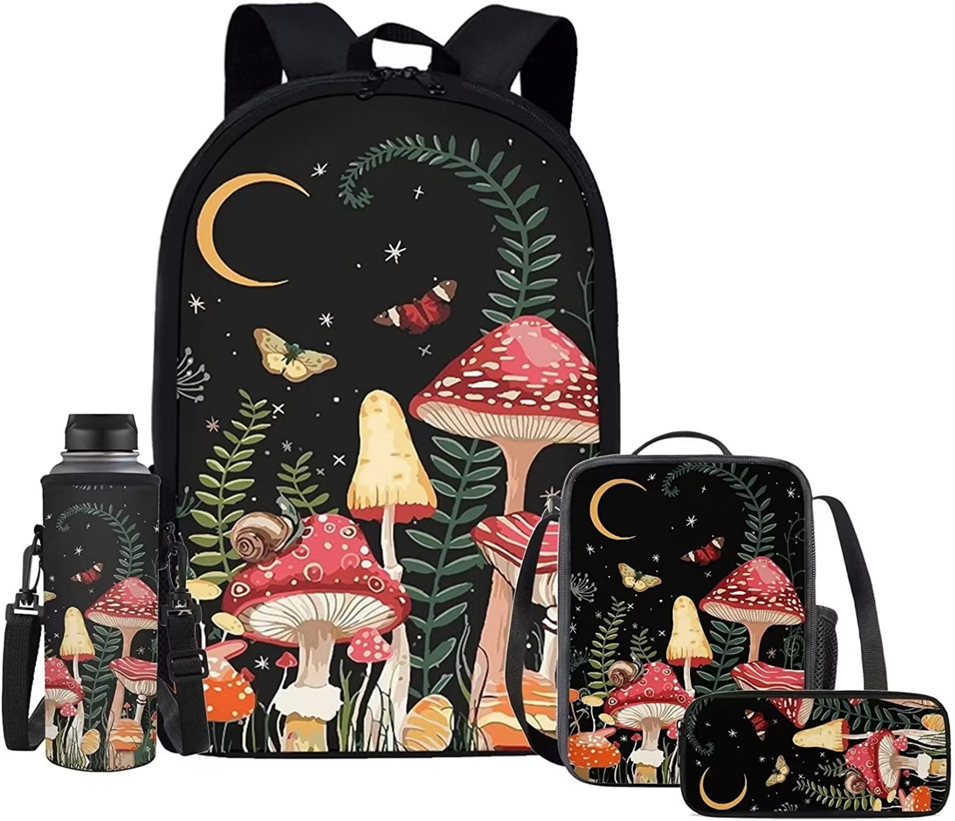  Gomyblomy Mushrooms Moon Butterflies Women & Girls Insulated  Lunch Box, Leak-Proof Lunch Tote, Reusable Lunch Carry Bag for Office and  School, Lunch Accessories: Home & Kitchen