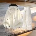 thumbnail image 4 of Maqroz Y2K Clothing Two Piece Sets Long Sleeve Hooded Zip Up Windbreaker Jacket Baggy Parachute Cargo Pants Multi Pockets Casual Streetwear Matching Outfits, 4 of 5