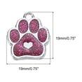 thumbnail image 2 of Encanto de huella de pata de gato y perro, encanto de huella de pie, colgantes de aleación de esmalte rojo rosa para hacer joyas, manualidades, paquete de 16, 2 of 5