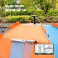 thumbnail image 7 of 2 Person Instant Camping Tent, Auto Setup Pop Up Tent for Camping, Hiking, Travel, Orange & Blue, 7 of 7