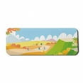 thumbnail image 1 of Travel Computer Mouse Pad, Colorful Cheerful Landscape Cartoon of Adventurous Tourists in Nature Tracking, Rectangle Non-Slip Rubber Mousepad Large, 31" x 12" Gaming Size, Multicolor, by Ambesonne, 1 of 2