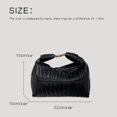 thumbnail image 4 of Bolsos estilo hobo casuales coreanos para mujer, bolsos y carteras de diseñador de lujo, novedad de 2023, en PU, decoración fruncida, bandolera pequeña, 4 of 5