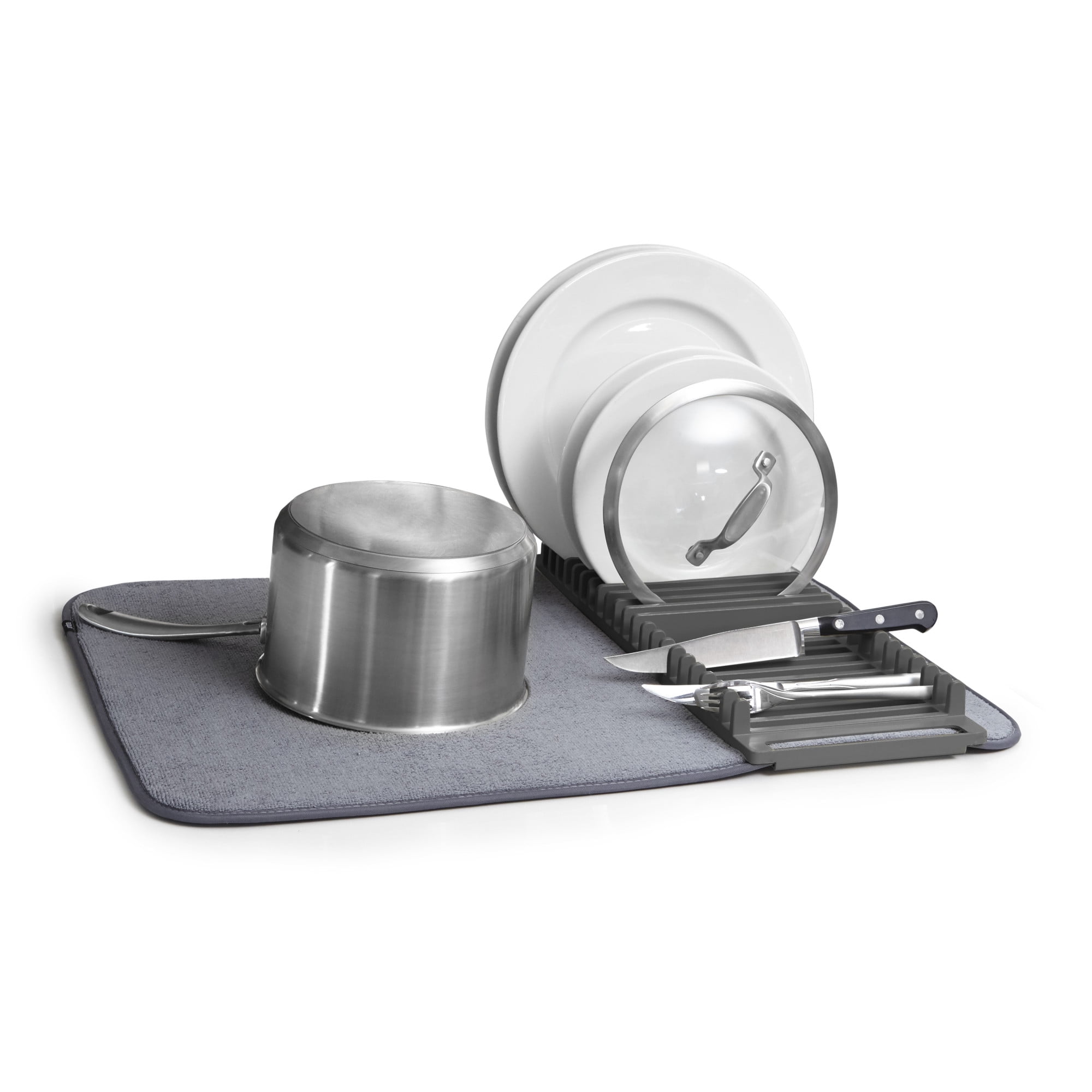 Umbra Gray UDry Folding Microfiber Dish Drying Mat - World Market