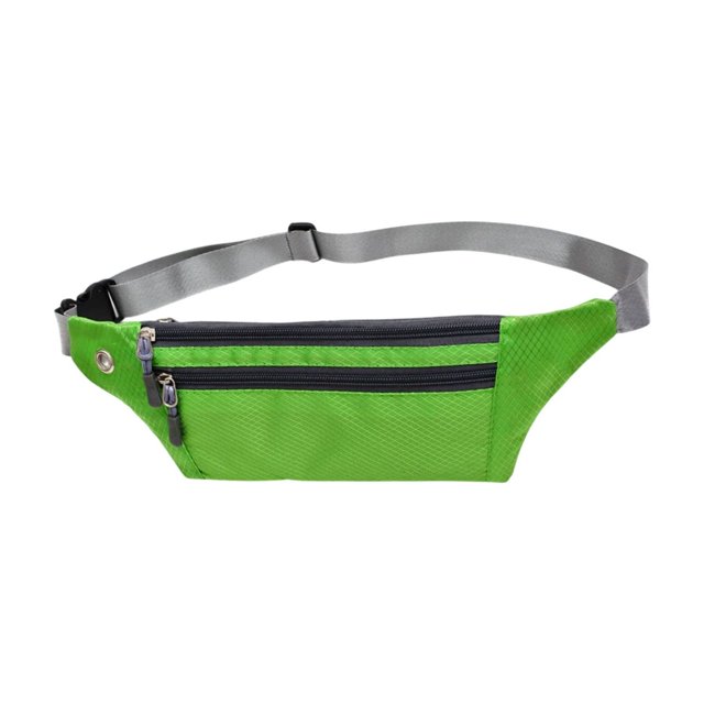 WLOELOEW Sac Banane de Sport Vert pour Hommes et Femmes Course en Plein Air Léger Résistant à l'Usure Toile Sac Personnalisé Vert