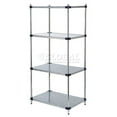 thumbnail image 3 of Nexel Galvanized Steel, 4 Tier, Solid Shelving Starter Unit, 54"Wx24"Dx74"H, 3 of 4
