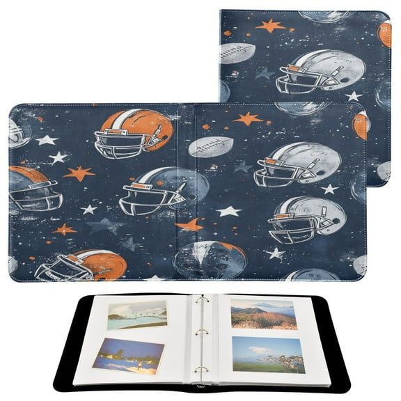 BZSMCE Photo Album Book Scrapbooking Starstruck Football Printed Picture Album