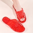 thumbnail image 3 of Womens Jelly Shoes, White Jellies Sandals Clear Flats Slip On Summer Beach Slippers Transparent Closed Toe Soft Slide, 3 of 5