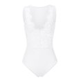 thumbnail image 5 of Gibobby Conjuntos de bragas de encaje Lencería de Encaje para Mujer, con Cierre Frontal, Cuello en V, camisón Sexy(Blanco, G), 5 of 5