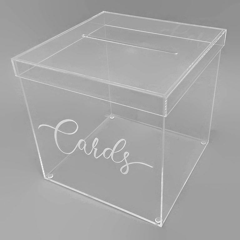 Wedding Cards Trading Card Storage Box Raffle Box Acrylic Clear Lock Box  Tip Jar For Money - AliExpress