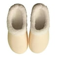 thumbnail image 5 of Yindaity Womens Indoor Outdoor Slippers Womens Fuzzy Slippers Ladies Arch Support Memory Foam Slippers Warm Comfy Slip On Indoor House Shoes(Beige,15.99), 5 of 7