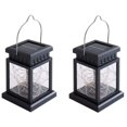 thumbnail image 1 of Luces colgantes con energía solar LED, farol de jardín para exteriores a prueba de agua, decoraciones solares para patio, luz blanca cálida, 1 of 5