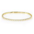 thumbnail image 1 of 7 in. Gold Brass Bracelet with AAA Grade CZ, Clear, 1 of 1
