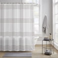 Brown Line Plaid Shower Curtain for Bathroom, Vintage Boho Checkered ...