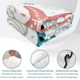 thumbnail image 4 of Twin Quilt Set 68''x86'', Red Teal Starfish Coastal Lightweight Summer Bedspread Coverlet Set with 2 Pillow Shams, Summer Beach Nautical Coral Sea Breathable All Season Quilt Bedding for Dorm/Bedroom, 4 of 9