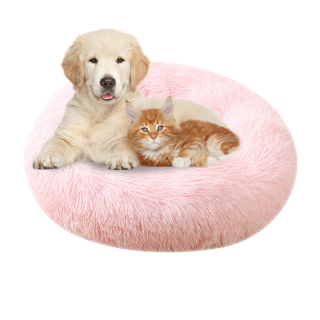 Cama calmante para gatos, Camas para gatos para gatos de interior, Cama para perros, Cama para gatos, Camas y muebles redondos para gatos con forma de donut