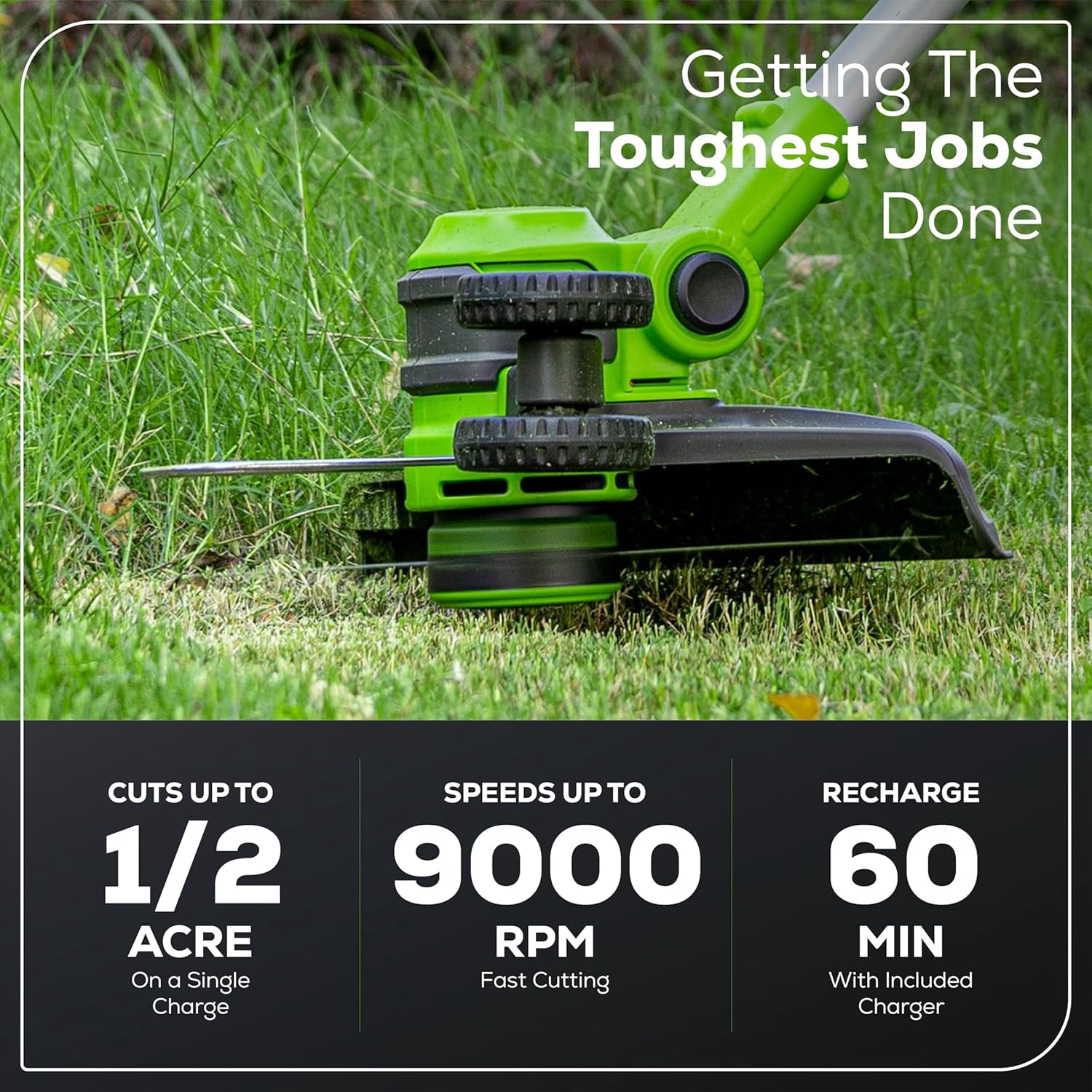 Greenworks 40V 20" Cordless Battery Push Lawn Mower, 13" String Trimmer and 350 CFM Leaf Blower with 4.0Ah Battery and Charger
