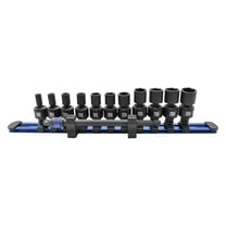 s 78111 12pc 1/4" Square & Hex Drive Magnetic Universal 6pt Impact Socket Set for Impact Wrenches & Drivers