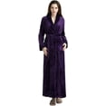thumbnail image 1 of LinYooLi Women's Lapel Fleece Bathrobe Soft Plush Spa Robe Warm Pajamas with Pockets Soft Pjs Loungewear for Women, 1 of 5
