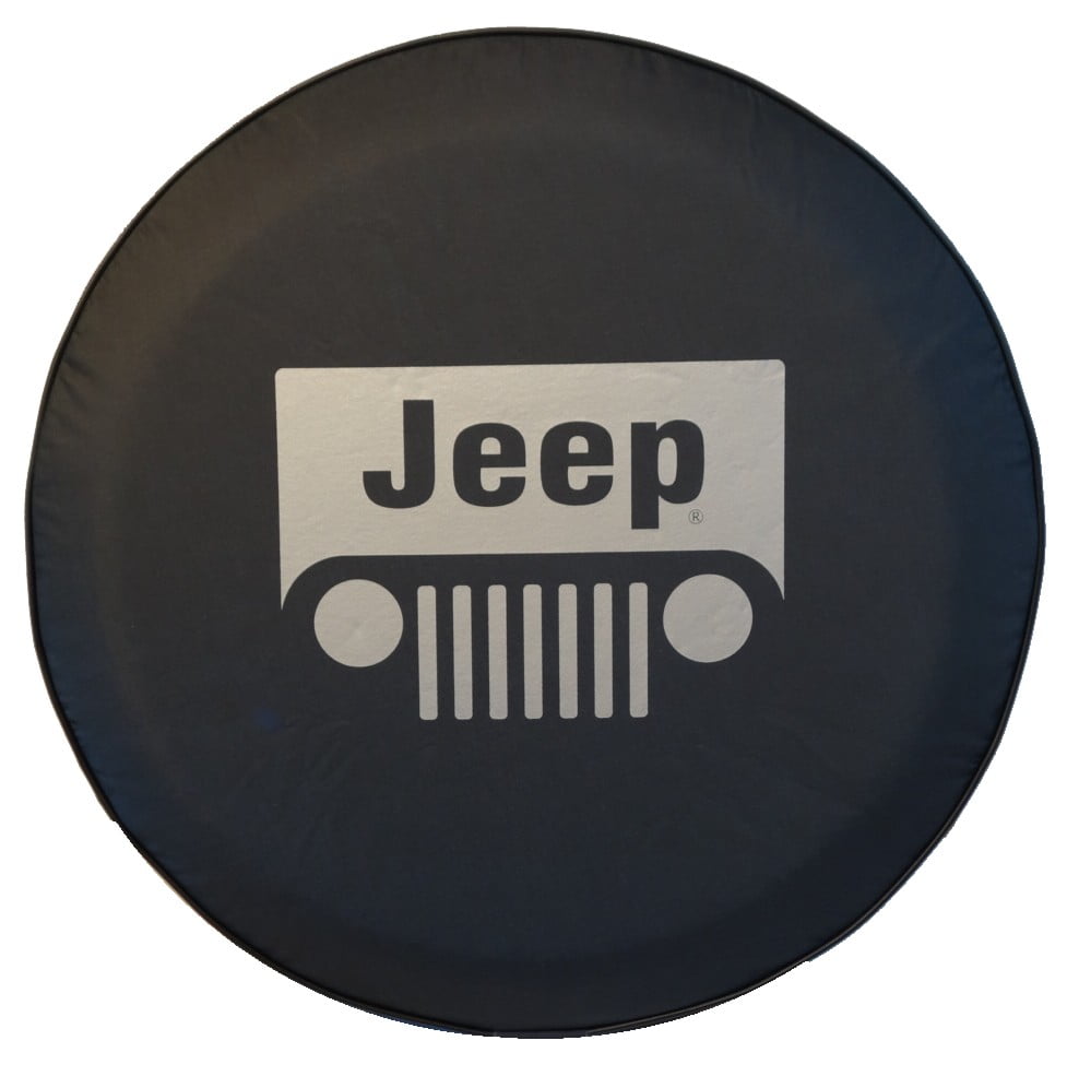 SpareCover Brawny Series 30" Jeep Classic Grille Tire Cover Silver