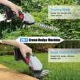 thumbnail image 5 of Fompes 2-in-1 Pole Hedge Trimmer Cordless 21V Electric Mini Trimmer Tool for Yard Detachable 13" Dual-Blade Telescoping Pole Dual 1.5Ah Battery Powerful Branches Cutter for Tree & Shrubs Pruning, 5 of 15