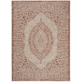 thumbnail image 5 of SAFAVIEH Courtyard Avi Traditional Indoor/Outdoor Area Rug, 5'3" x 7'7", Light Beige/Terracotta, 5 of 10