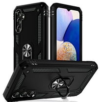 Xhy Samsung Galaxy A03S Case with Stand, Military Grade Case with Magnetic Car Mount, Hybrid Hard Case, Samsung A03S Phone Case for Men Women, Black & Black