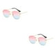 thumbnail image 2 of Qarigey Gafas de sol hexagonales para hombre y mujer, lentes polarizadas a la moda, montura ligera, protección para PC, color dorado, rosa, Dorado Rosa Azul C14 2Conjunto, 2 of 6