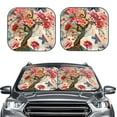 thumbnail image 2 of Fotbe Peinture Papillons et Fleurs 2 Pcs Pare-Soleil / Bloqueur de Soleil pour Pare-Brise de Voiture / Accessoires Intérieurs Pliables pour Protection Solaire-Petit, 2 of 6