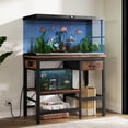 thumbnail image 5 of 40-50 Gallon Fish Tank Stand with Power Outlet, Aquarium Stand with 3-Tier Adjustable Storage Shelves, Fish Stand with Storage Drawers, 36.6"*18.9" Tabletop (Brown), 5 of 7