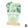 thumbnail image 6 of 2025 Bloomy Flowers Calendar Desk Calendar with Wooden Base Standing Monthly Calendar Year for Home School Desktop Decorati E1A3 (green), 6 of 7