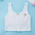 thumbnail image 2 of Xfvqtps Tank Tops for Girls Training Bras with Lightly Padded Fixed Cup Seamless Medium Length Style Soft Comfortable Breathable Solid Color Teen Bras for Girls Ages 8-12 White, 2 of 6