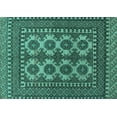 thumbnail image 1 of Ahgly Company Machine Washable Indoor Rectangle Southwestern Turquoise Blue Country Area Rugs, 6' x 9', 1 of 4