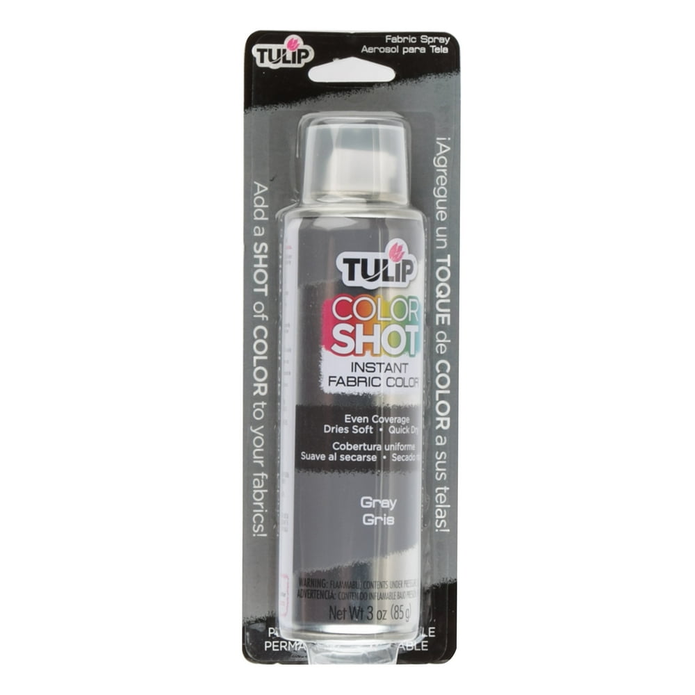 Tulip Color Shot Instant Fabric Paint Color Spray 3 oz Gray Walmart