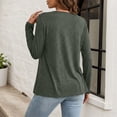 thumbnail image 4 of Womens Long Sleeve Henley Shirts 2026 Spring Going Out Tops Solid Color Casual Summer Tees, 4 of 5