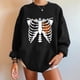 thumbnail image 2 of Moda mujer estampado cuello redondo pulóver Tops manga larga cómoda blusa sudadera Fridja  czfsfas5723, 2 of 6