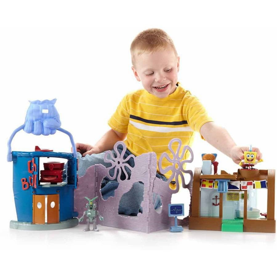 spongebob playset krusty krab
