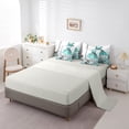 thumbnail image 4 of Fashion Woman Dress Bed in a Bag 7 Piece Modern Bedding Sets Twin Eiffel Tower Comforter Set with Sheets Teal Dress Perfume Print Bed Set Romantic Makeup Themed Sheets, 4 of 5