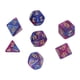 thumbnail image 5 of Juego de 4 dados poliédricos de plástico, cubos de dados poliédricos de aprendizaje con números dorados transparentes para juegos de mesa de enseñanza de matemáticas, color morado, 5 of 14
