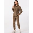 thumbnail image 3 of DARING DIVA Women's Corduroy Sets 2 Piece Long Sleeve Shirt and Pants Set XS Brown, 3 of 6