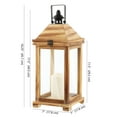 thumbnail image 3 of SAFAVIEH Elida Brown Wood Outdoor Candle Holder, 3 of 6