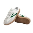 thumbnail image 2 of LUCKY STEP Comfort Mules Fashion Backless Slip On Sneakers Retro Casual Shoes,White/Green,Womens, 2 of 6
