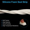 thumbnail image 3 of Uxcell 1"Wx1/8"Tx16.4Ft Silicone Foam Seal Strip, Square Weather Stripping, White, 3 of 4