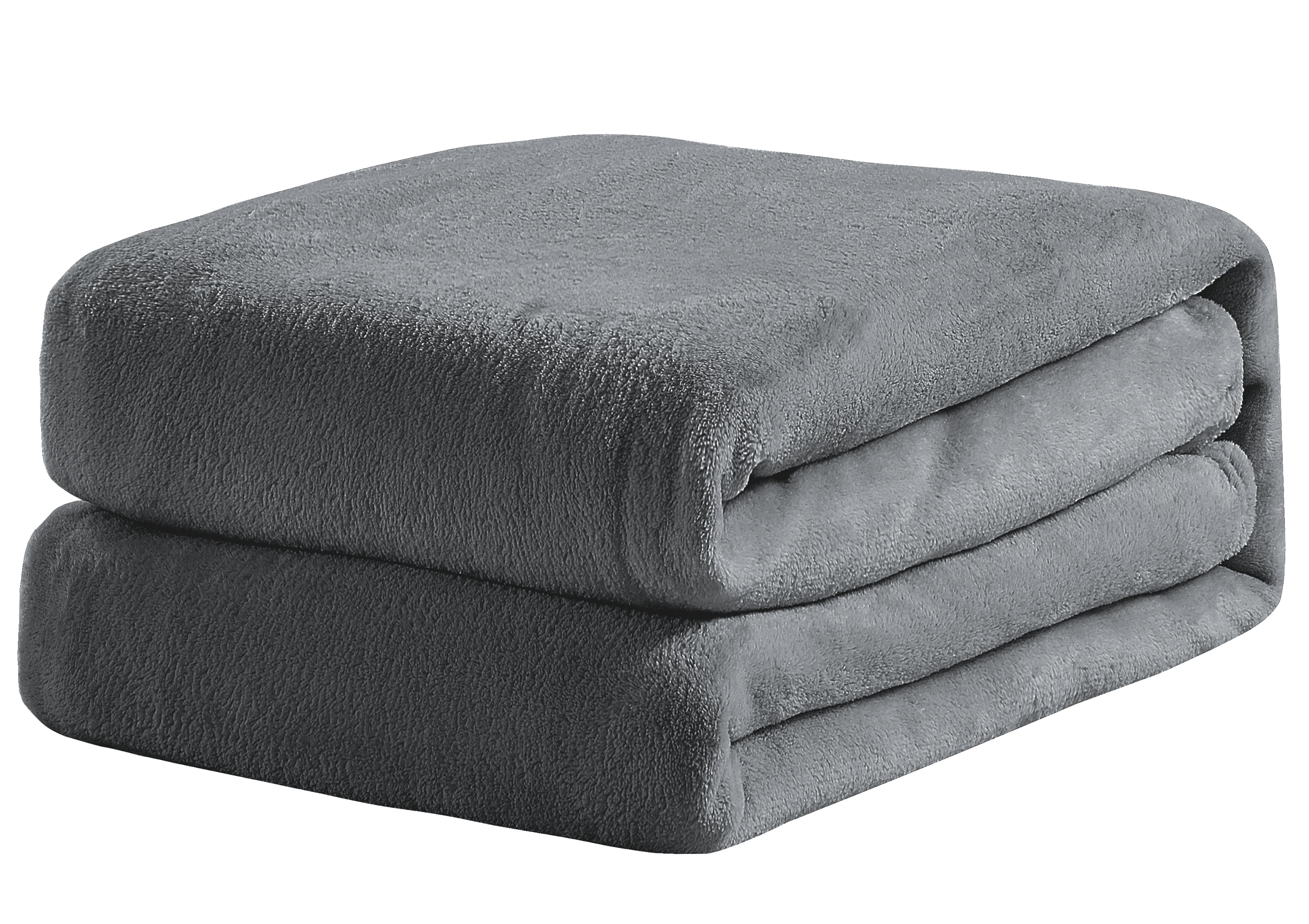 Velvet Plush Blanket Grey Full/Queen 86x86