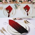 thumbnail image 3 of Dark Red Black Ombre Cloth Napkins, Modern Abstract Art Striped Gradient Washable and Reusable Dinner Napkins Set of 2, Table Napkin for Kitchen Party Birthday Wedding Hotel Housewarming 20"x20", 3 of 9