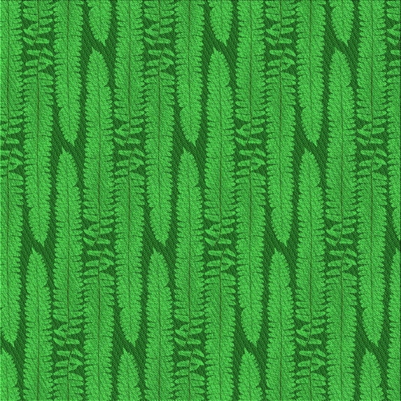 Ahgly Company Machine Washable Indoor Square Transitional Green Area Rugs, 6' Square