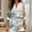 Light Blue, variant on Womens Plus Size Tops V Neck T Shirts 3/4 Sleeve Blouse Summer Casual Tees Light Blue 5XL