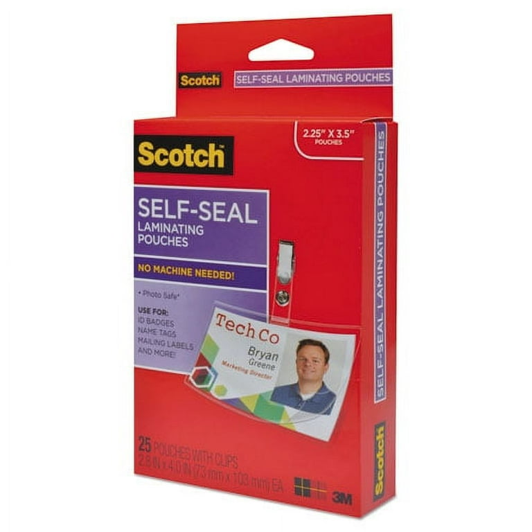 Self-Sealing Laminating Pouches, 12.5 mil, 2.31 Self-Sealing Laminating Pouches, 12.5 mil, 2.31