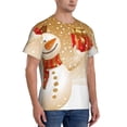 thumbnail image 2 of Qekee Christmas Snowman Gift Classic Fit T-Shirt Men's Shirt Men's Tight Short Sleeves for Exercise, Running, Mountaineering - Christmas Snowman Gift, 2 of 9