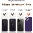 thumbnail image 3 of [5 in 1 for iPhone 12 Pro Max Case 6.7 inch, with 2 Pack Screen Protector + 2 Pack Camera Lens Protector, Liquid Silicone Slim Shockproof Protective Phone Case (Dark Purple)………, 3 of 12